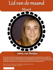 Lid van de maand maart 2016